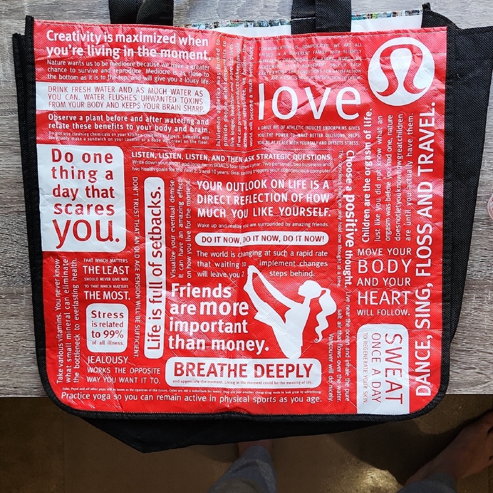 lululemon athletica Red Tote Bag